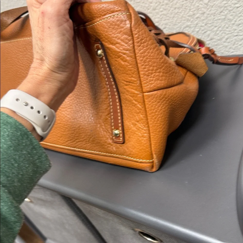 Dooney & Bourke Large Brown Leather Satchel